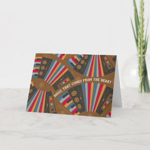 Tarjeta Cumpleaños de un músico de acordeón