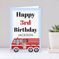Cumpleaños de un niño de un camión de bomberos mod