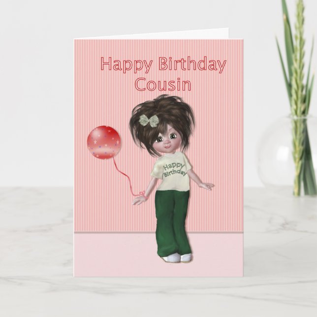 Tarjeta Cumpleaños de un primo joven (Anverso)