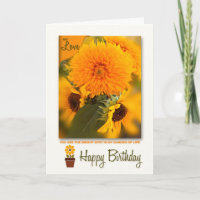 Cumpleaños de un socio de vida Dorado Daisies Bouq