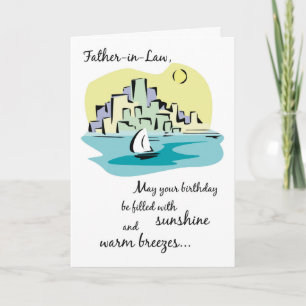 Tarjeta Cumpleaños de un suegro en la Ciudad de las Marcas