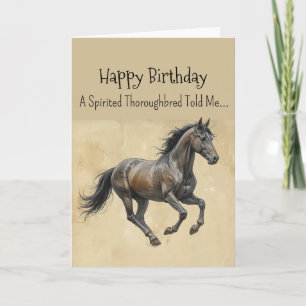 Tarjeta Cumpleaños de una persona de caballo tosada