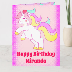 Tarjeta Cumpleaños de Unicornio
