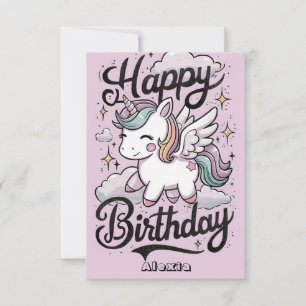 Tarjeta Cumpleaños de Unicornio, Bonito mística