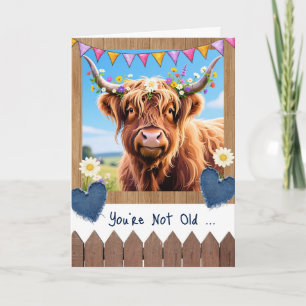 Tarjeta Cumpleaños de Vaca de las Tierras Altas No eres vi