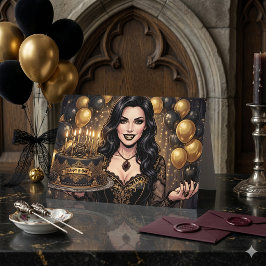 Tarjeta Cumpleaños de vampiro gótico |  Fantasía oscura el