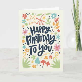 Tarjeta Cumpleaños de verano