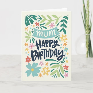 Tarjeta Cumpleaños de verano de mamá