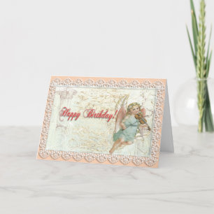 Tarjeta Cumpleaños de Victorian Lace Angel