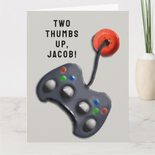 Tarjeta cumpleaños de videojugador