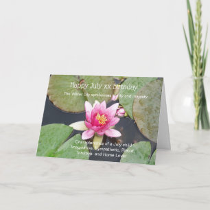 Tarjeta Cumpleaños de Water Lily