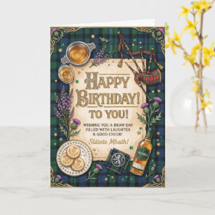 Tarjeta Cumpleaños de Whisky Escocés