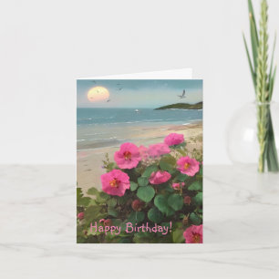 Tarjeta Cumpleaños de Wild Rosa Beach