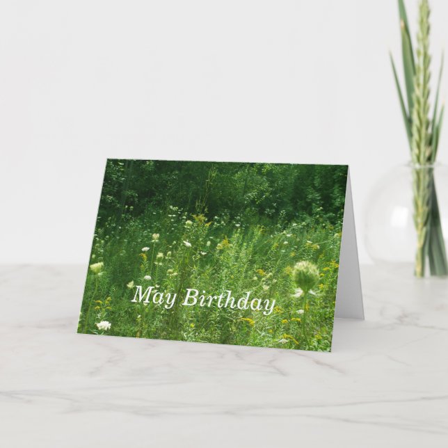 Tarjeta Cumpleaños de Wildflowers-Mayo (Anverso)