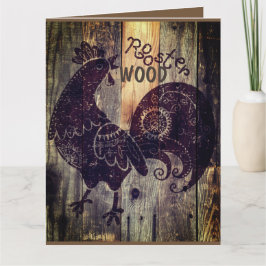 TARJETA CUMPLEAÑOS DE WOOD ROOSTER