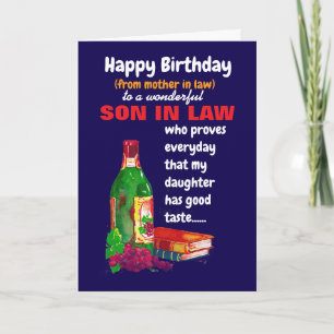 Tarjeta cumpleaños de yerno