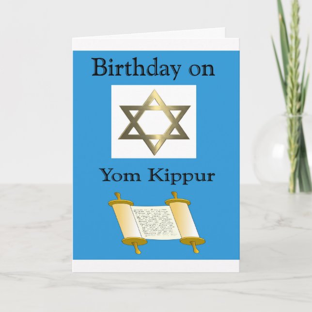 Tarjeta Cumpleaños de Yom Kipur (Anverso)