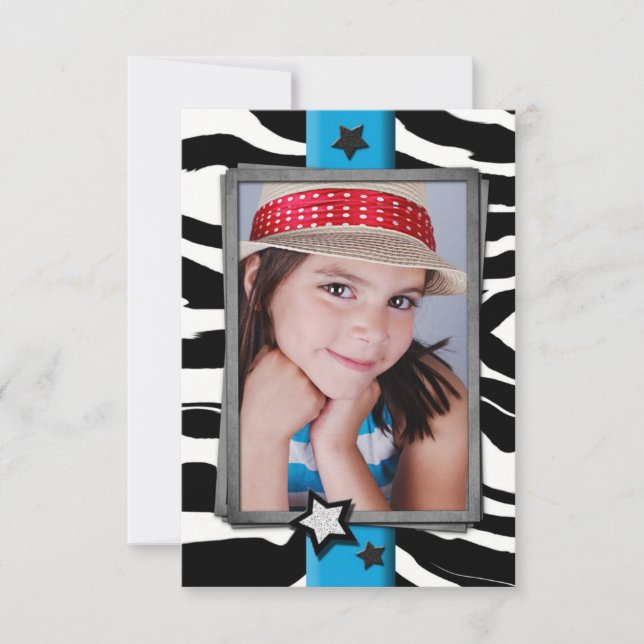 Tarjeta Cumpleaños de Zebra (Anverso)