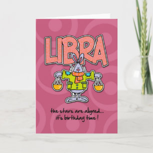 Tarjeta Cumpleaños de Zodiac - Libra