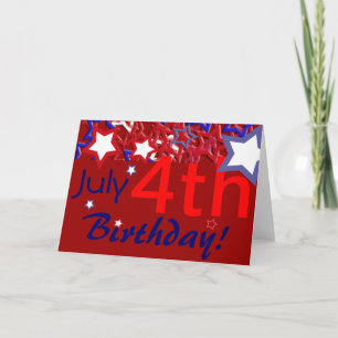 Tarjeta ¡Cumpleaños del 4 de julio!