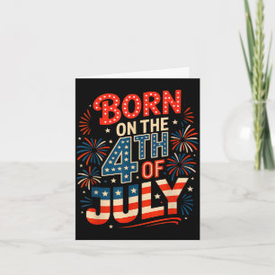Tarjeta Cumpleaños del 4 de julio día de la independencia