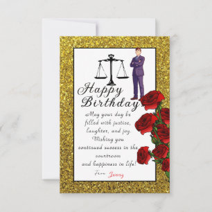 Tarjeta cumpleaños del abogado