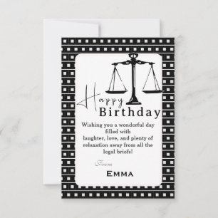 Tarjeta Cumpleaños del abogado