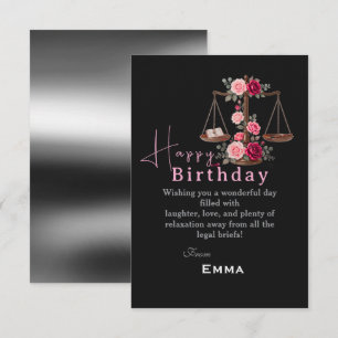 Tarjeta Cumpleaños del abogado