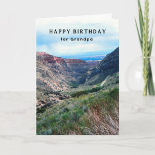 Tarjeta Cumpleaños del abuelo Montañas Big Horn Wyoming
