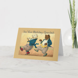 Tarjeta cumpleaños del abuelo osos bailarines