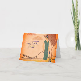 Tarjeta Cumpleaños del Art Deco de los años 30