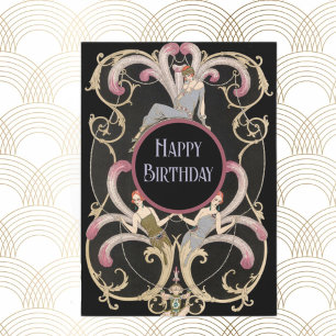Tarjeta Cumpleaños del Art Deco festivo