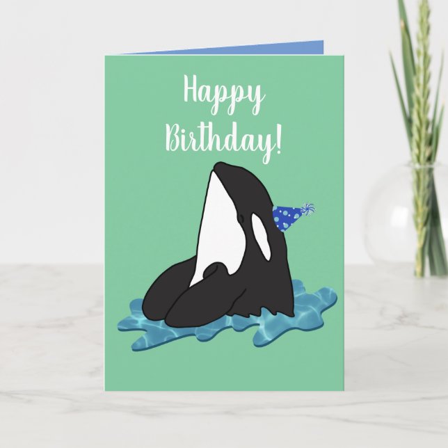 Tarjeta Cumpleaños del asesino de ballenas personalizable  (Anverso)