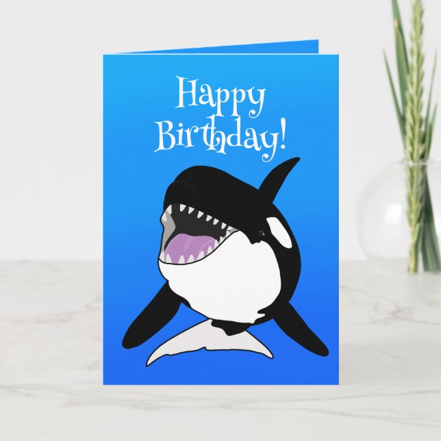 Tarjeta Cumpleaños del asesino de ballenas personalizable  (Anverso)