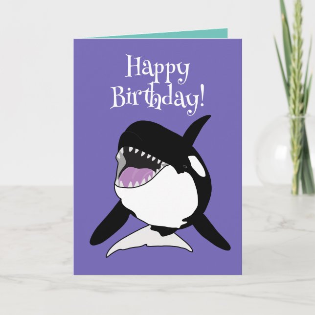 Tarjeta Cumpleaños del asesino de ballenas personalizable  (Anverso)
