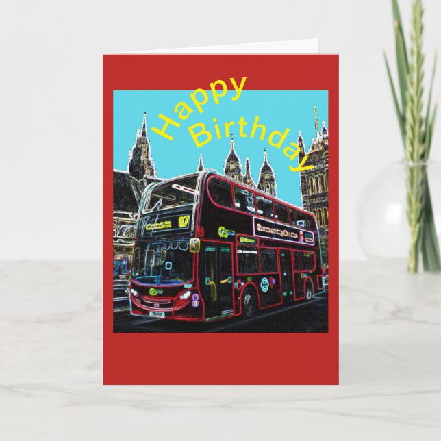 Tarjeta Cumpleaños del autobús de Londres (Anverso)