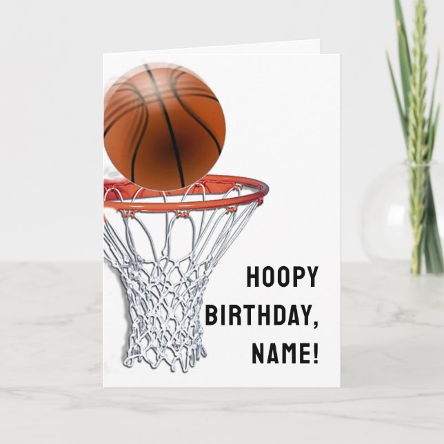 Tarjeta Cumpleaños del baloncesto (Anverso)