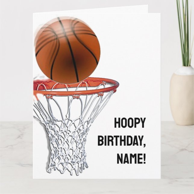 Tarjeta Cumpleaños del baloncesto (Anverso)