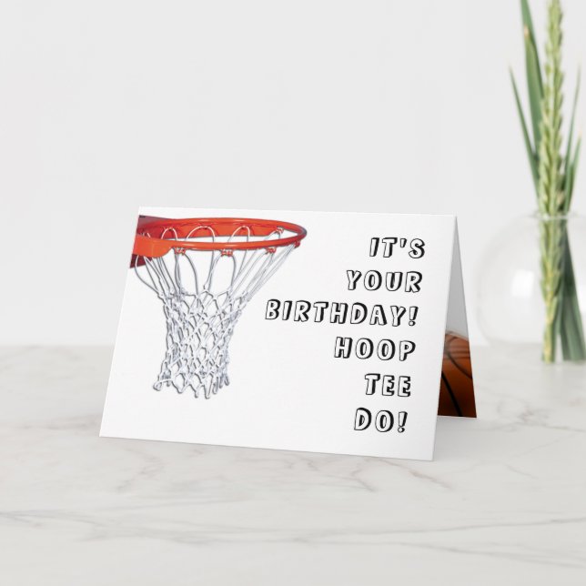 Tarjeta Cumpleaños del baloncesto (Anverso)