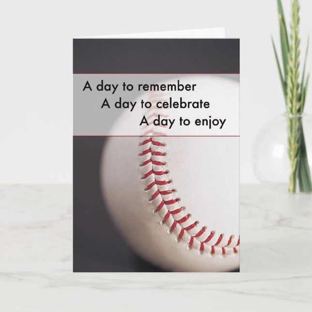 Tarjeta Cumpleaños del béisbol 3970 (Anverso)