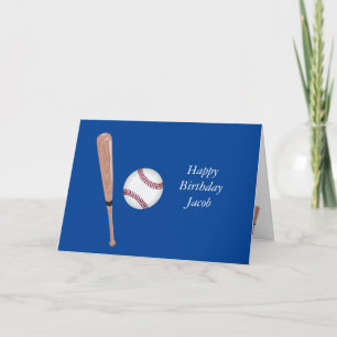 Tarjeta Cumpleaños del Béisbol Azul