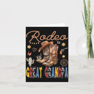 Tarjeta Cumpleaños del bisabuelo del rodeo vaquero occiden