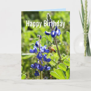 Tarjeta Cumpleaños del Bluebonnet de Tejas feliz