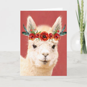 Tarjeta Cumpleaños del Boho Llama