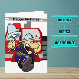 Tarjeta Cumpleaños del bombero