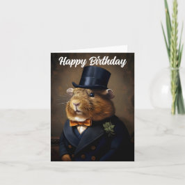 Tarjeta Cumpleaños del Caballero del Cerdo de Edwardian Gu