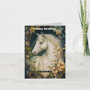 Tarjeta Cumpleaños del Caballo Blanco