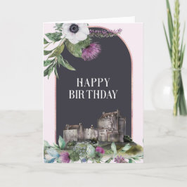 Tarjeta Cumpleaños del Castillo de las Flores Púrpura de E
