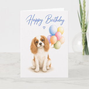 Tarjeta Cumpleaños del Cavalier King Charles