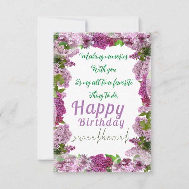 Tarjeta cumpleaños del chica (Anverso)